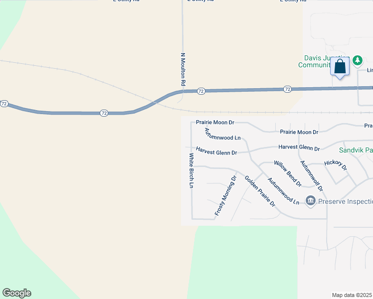 map of restaurants, bars, coffee shops, grocery stores, and more near 300 Harvest Glenn Drive in Davis Junction