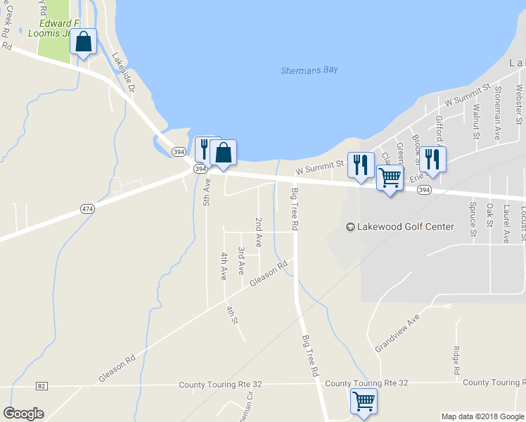 map of restaurants, bars, coffee shops, grocery stores, and more near 2234 2nd Avenue in Lakewood