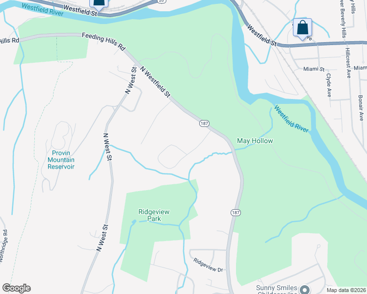 map of restaurants, bars, coffee shops, grocery stores, and more near 211 Parkedge Drive in Agawam