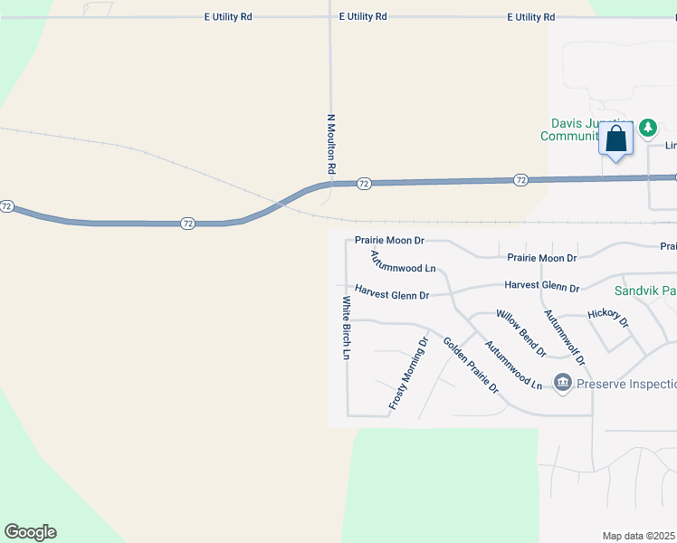 map of restaurants, bars, coffee shops, grocery stores, and more near 300 Harvest Glenn Drive in Davis Junction