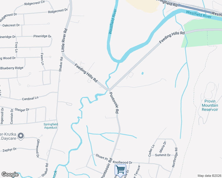 map of restaurants, bars, coffee shops, grocery stores, and more near 474 Little River Road in Westfield