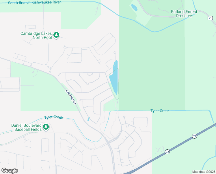 map of restaurants, bars, coffee shops, grocery stores, and more near 850 Fairmont Road in Pingree Grove