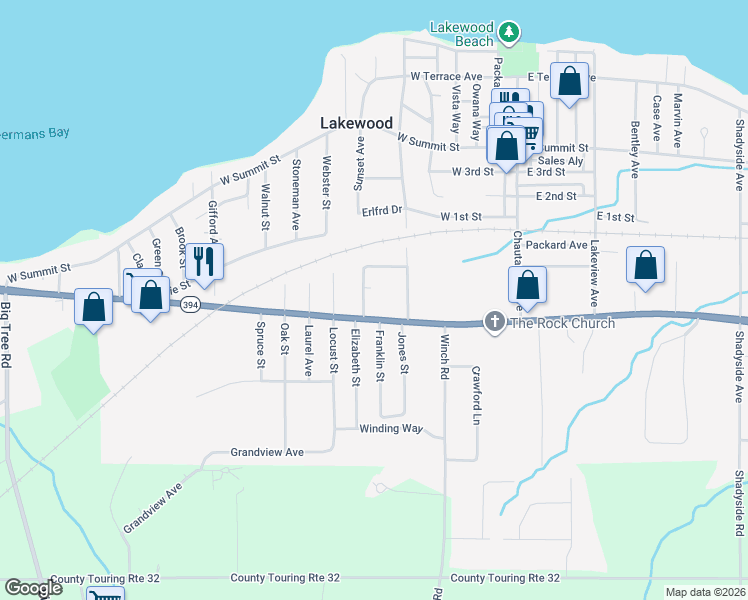 map of restaurants, bars, coffee shops, grocery stores, and more near 19 Hern Avenue in Lakewood