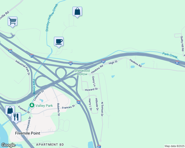 map of restaurants, bars, coffee shops, grocery stores, and more near 99 Daisy Ln in Broome