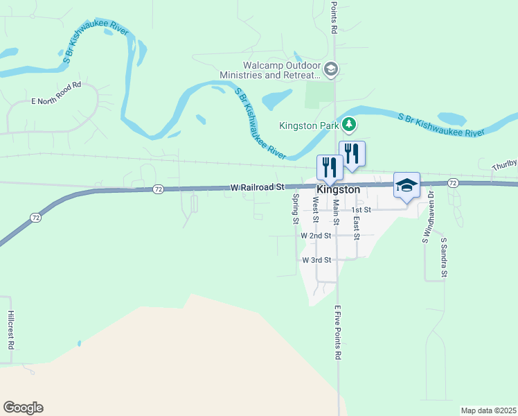 map of restaurants, bars, coffee shops, grocery stores, and more near 130 Karen Street in Kingston