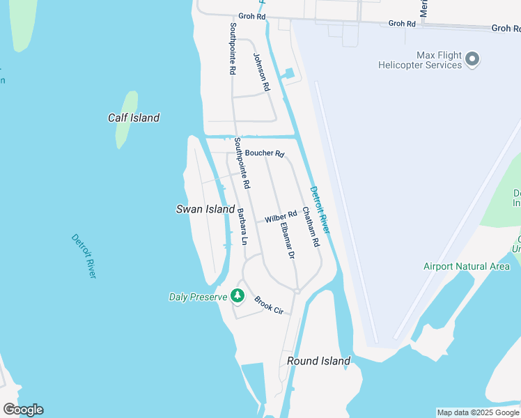 map of restaurants, bars, coffee shops, grocery stores, and more near 28575 Southpointe Road in Grosse Ile Township