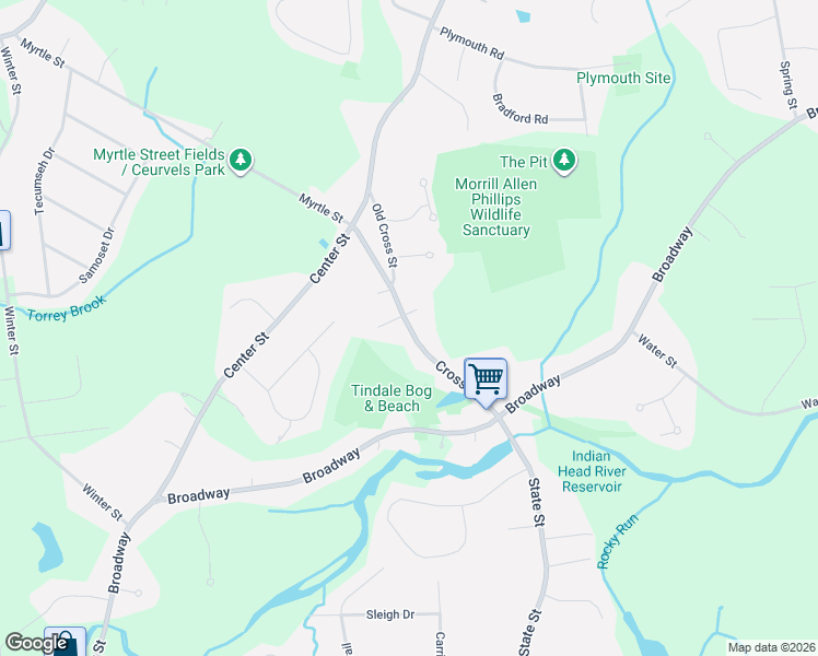 map of restaurants, bars, coffee shops, grocery stores, and more near 123 Cross Street in Hanover