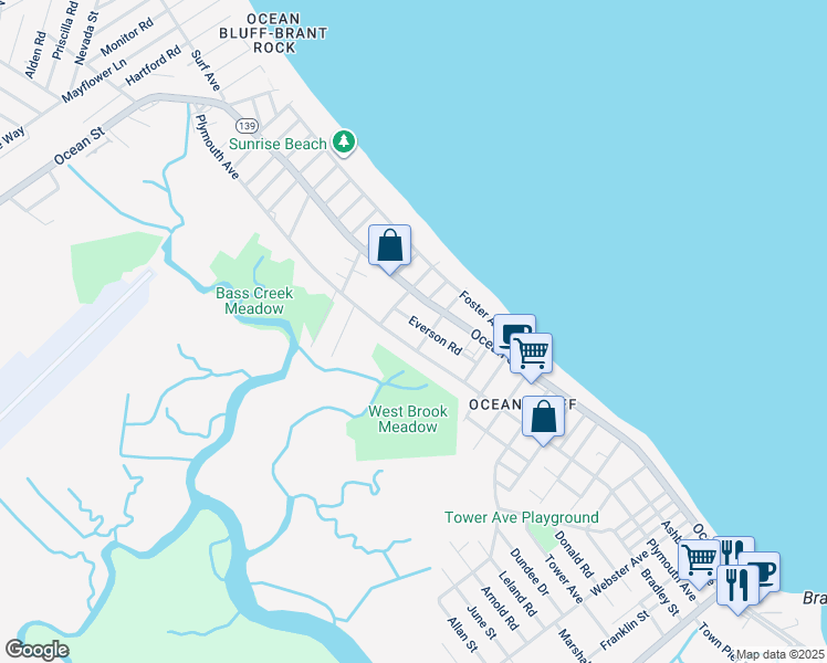 map of restaurants, bars, coffee shops, grocery stores, and more near 318 Plymouth Avenue in Marshfield