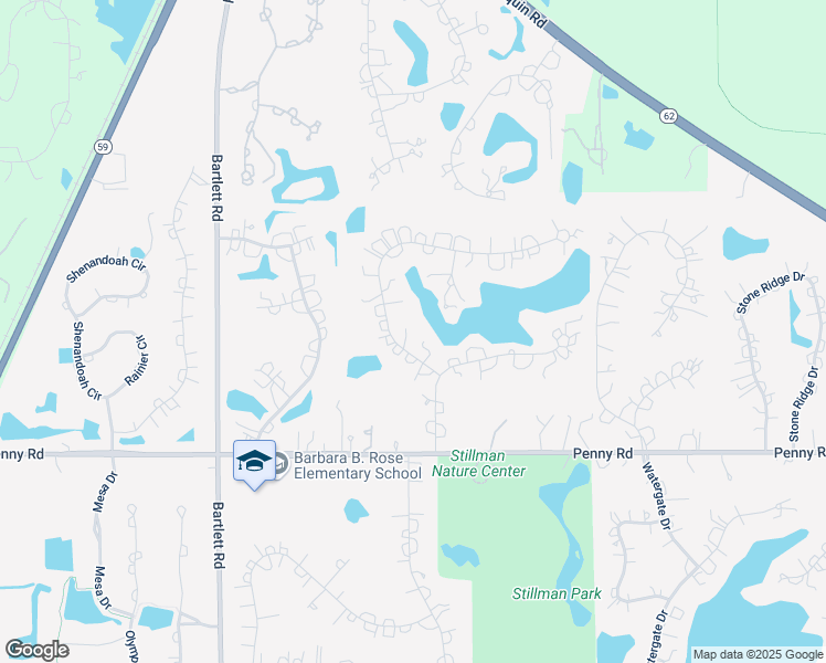 map of restaurants, bars, coffee shops, grocery stores, and more near 5 Lakeside Dr in South Barrington