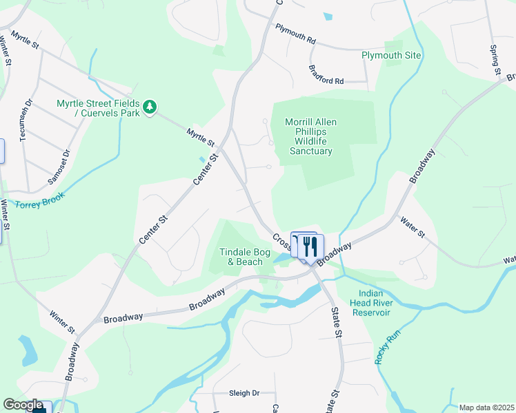 map of restaurants, bars, coffee shops, grocery stores, and more near 118 Cross Street in Hanover