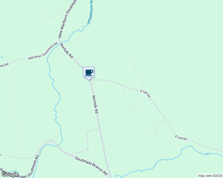 map of restaurants, bars, coffee shops, grocery stores, and more near 57 East Hill Road in Sandisfield