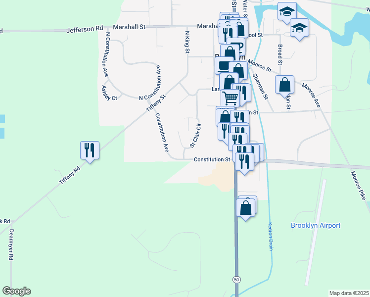 map of restaurants, bars, coffee shops, grocery stores, and more near 217 Ontario Court in Brooklyn