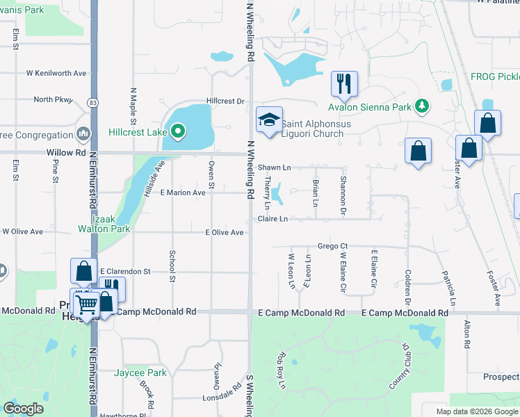 map of restaurants, bars, coffee shops, grocery stores, and more near in Prospect Heights