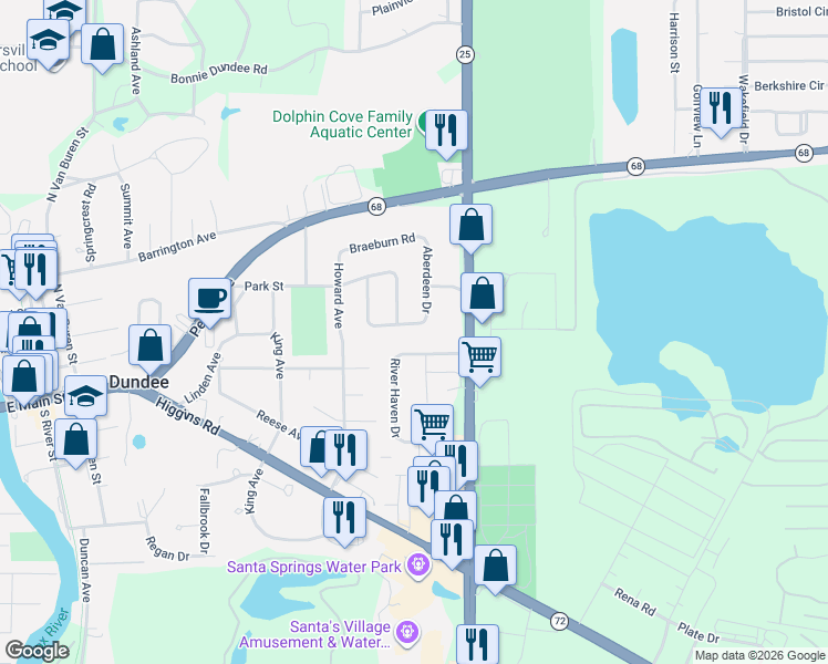 map of restaurants, bars, coffee shops, grocery stores, and more near 640 Deerpath Road in East Dundee