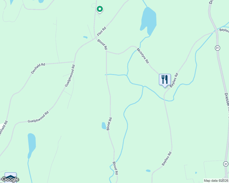 map of restaurants, bars, coffee shops, grocery stores, and more near 41 Blood Road in Charlton