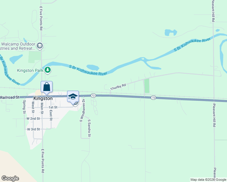 map of restaurants, bars, coffee shops, grocery stores, and more near 822 Thurlby Road in Kingston