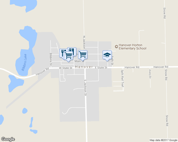 map of restaurants, bars, coffee shops, grocery stores, and more near 207 E State St in Hanover