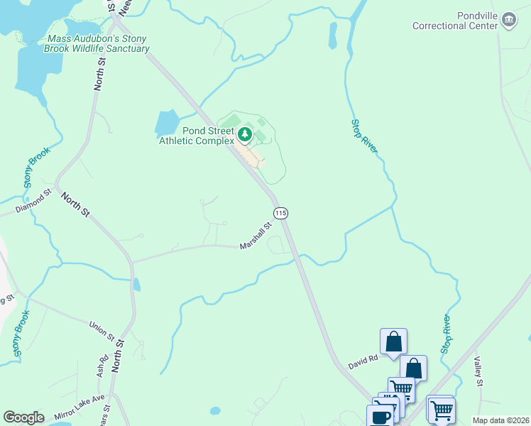 map of restaurants, bars, coffee shops, grocery stores, and more near 4 Marshall Street in Norfolk