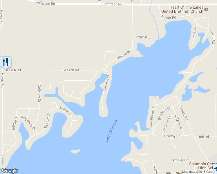 map of restaurants, bars, coffee shops, grocery stores, and more near 119 Castlewood Drive in Brooklyn