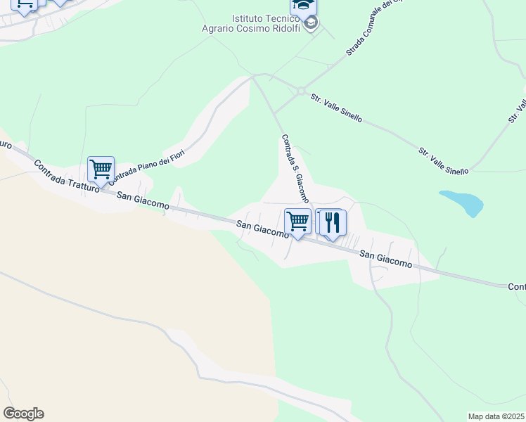 map of restaurants, bars, coffee shops, grocery stores, and more near 39 San Giacomo in Scerni