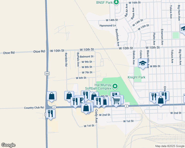 map of restaurants, bars, coffee shops, grocery stores, and more near 405 Anthony Avenue in Alliance