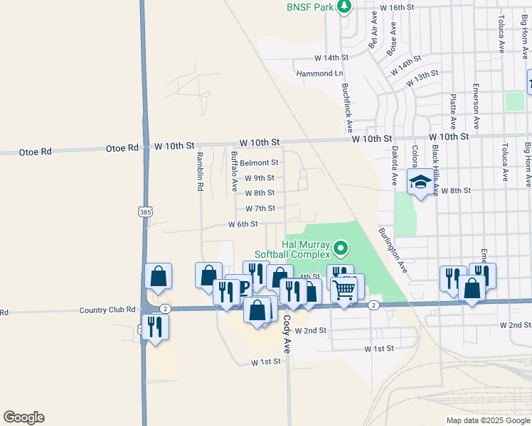 map of restaurants, bars, coffee shops, grocery stores, and more near 405 Anthony Avenue in Alliance