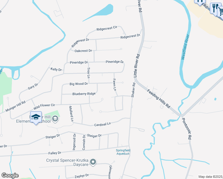 map of restaurants, bars, coffee shops, grocery stores, and more near 31 Laurel Avenue in Westfield