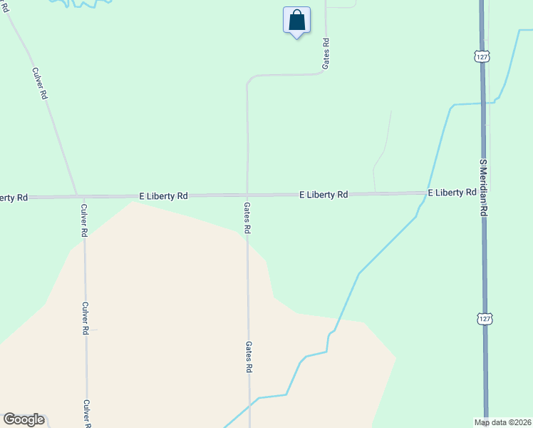 map of restaurants, bars, coffee shops, grocery stores, and more near 3355 East Liberty Road in Clarklake