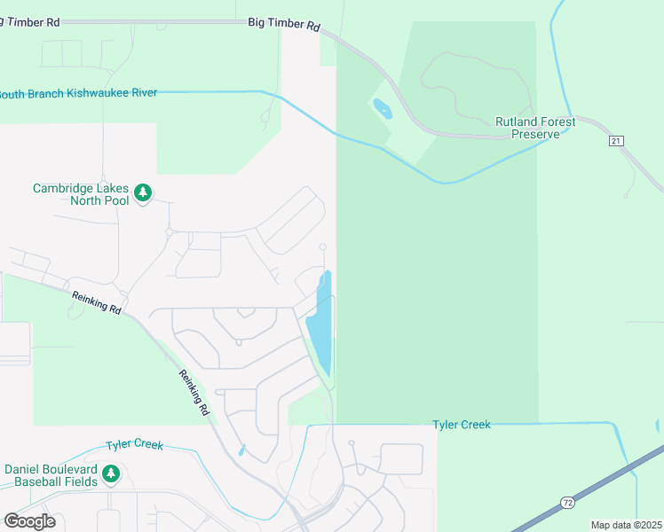 map of restaurants, bars, coffee shops, grocery stores, and more near 785 Americana Avenue in Pingree Grove