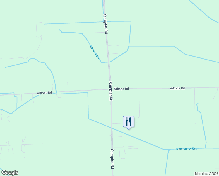 map of restaurants, bars, coffee shops, grocery stores, and more near 45500 Arkona Road in Belleville