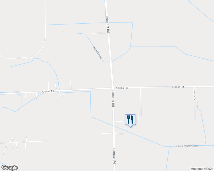 map of restaurants, bars, coffee shops, grocery stores, and more near 45500 Arkona Road in Belleville