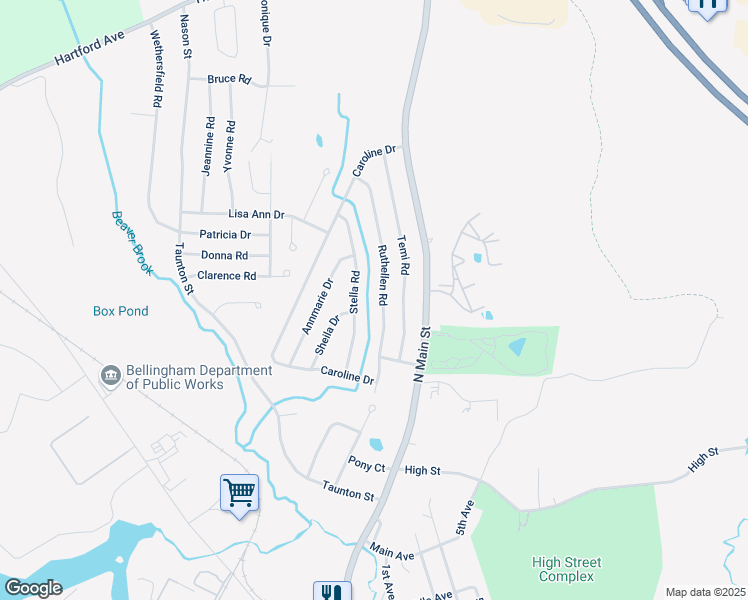 map of restaurants, bars, coffee shops, grocery stores, and more near 151 Ruthellen Road in Bellingham