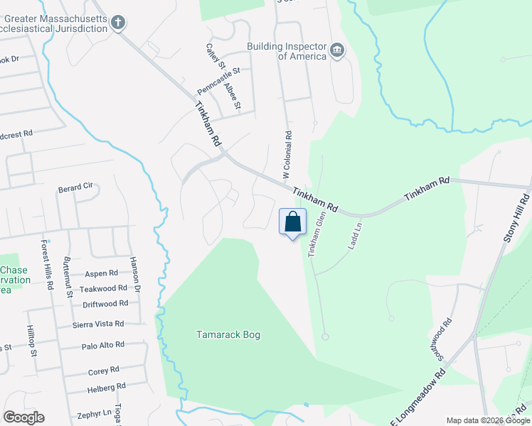 map of restaurants, bars, coffee shops, grocery stores, and more near 161 Tamarack Drive in Springfield