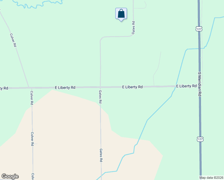 map of restaurants, bars, coffee shops, grocery stores, and more near 3355 East Liberty Road in Clarklake