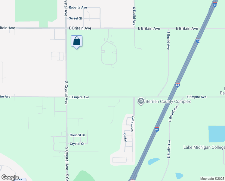 map of restaurants, bars, coffee shops, grocery stores, and more near 1961 East Empire Avenue in Benton Harbor