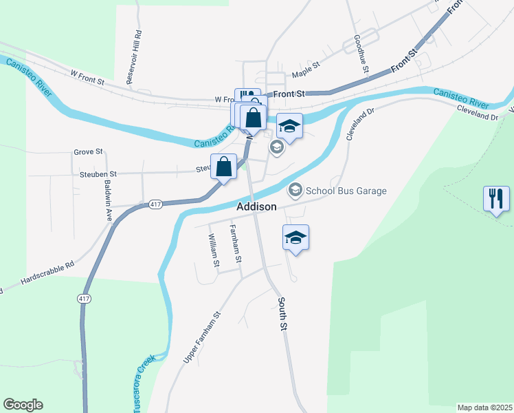 map of restaurants, bars, coffee shops, grocery stores, and more near in Addison