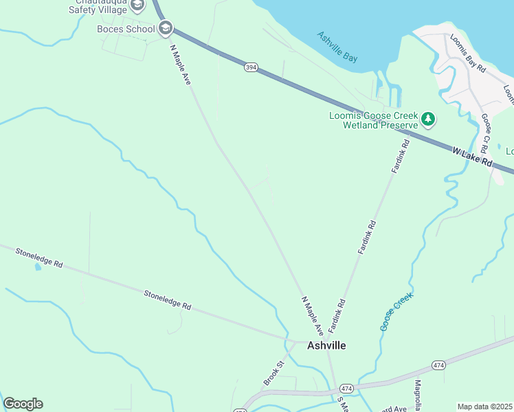 map of restaurants, bars, coffee shops, grocery stores, and more near North Maple Avenue in Ashville