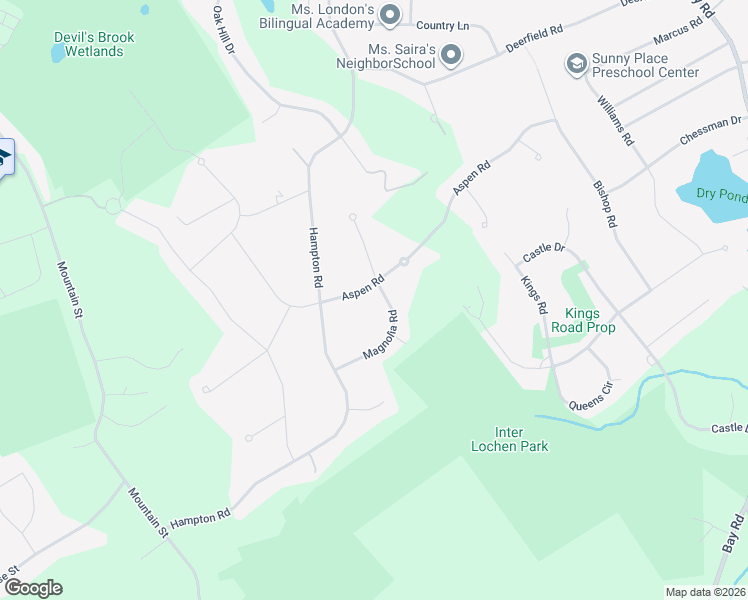 map of restaurants, bars, coffee shops, grocery stores, and more near 49 Aspen Road in Sharon