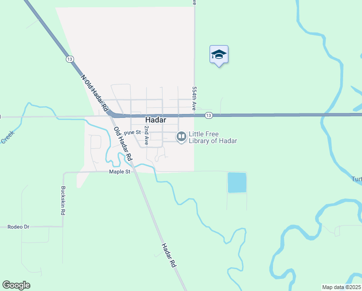 map of restaurants, bars, coffee shops, grocery stores, and more near Oak Street in Hadar