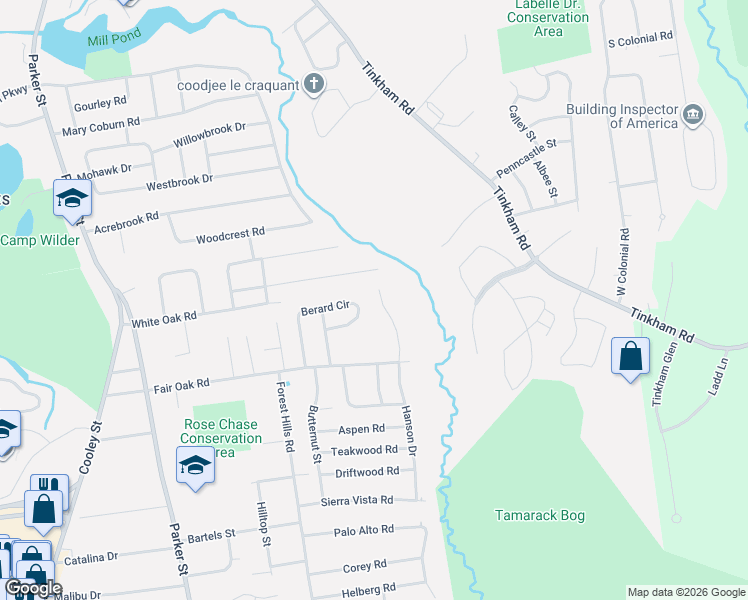 map of restaurants, bars, coffee shops, grocery stores, and more near 240 Hanson Drive in Springfield