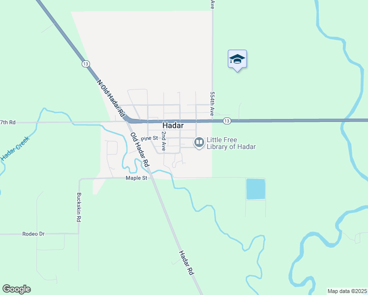 map of restaurants, bars, coffee shops, grocery stores, and more near Oak Street in Hadar