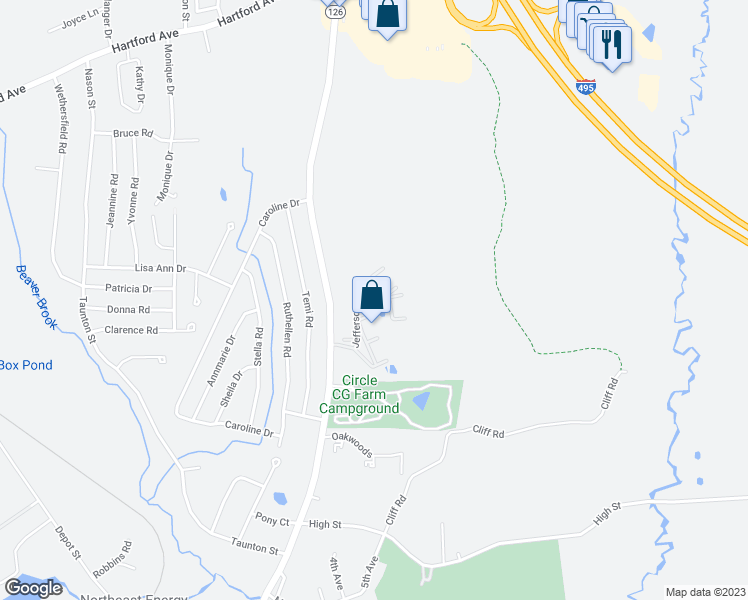 map of restaurants, bars, coffee shops, grocery stores, and more near 151 North Main Street in Bellingham