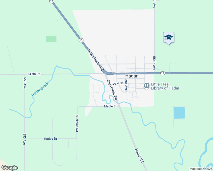 map of restaurants, bars, coffee shops, grocery stores, and more near Hillside Drive in Hadar