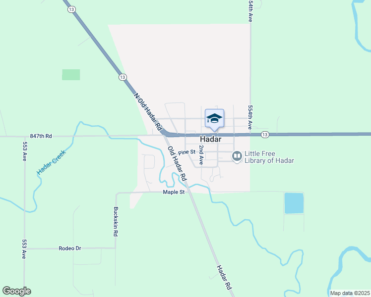 map of restaurants, bars, coffee shops, grocery stores, and more near 104 Main Street in Hadar