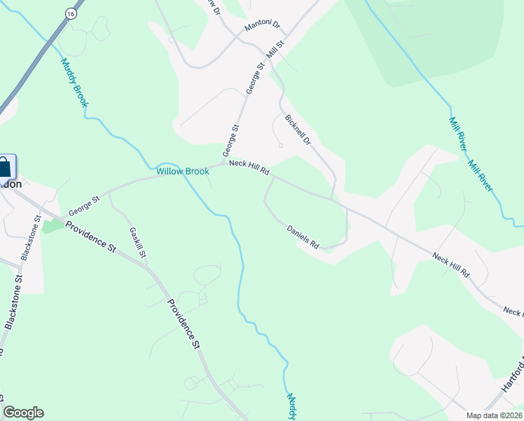 map of restaurants, bars, coffee shops, grocery stores, and more near 1 Daniels Road in Mendon