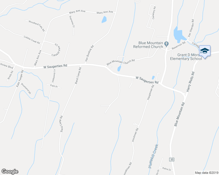 map of restaurants, bars, coffee shops, grocery stores, and more near 12 Powers Lane in Saugerties