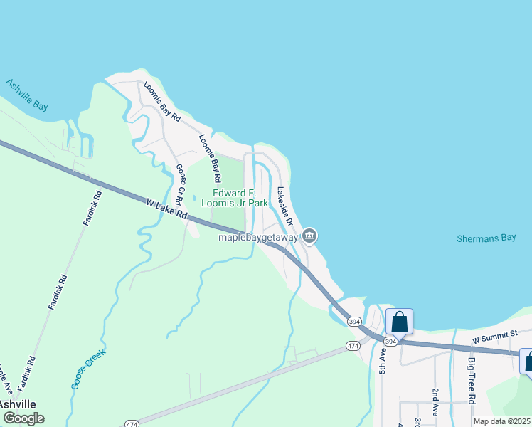 map of restaurants, bars, coffee shops, grocery stores, and more near 2424 Keller Road in Chautauqua County