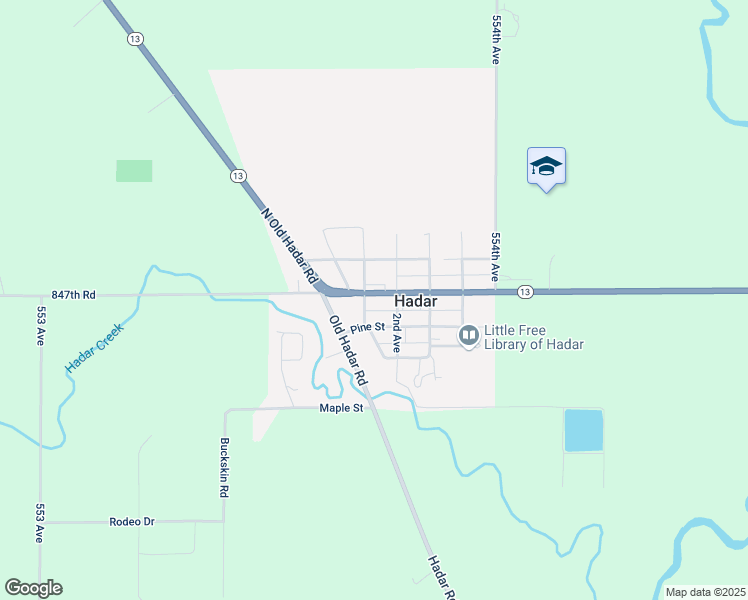 map of restaurants, bars, coffee shops, grocery stores, and more near 104 Main Street in Hadar