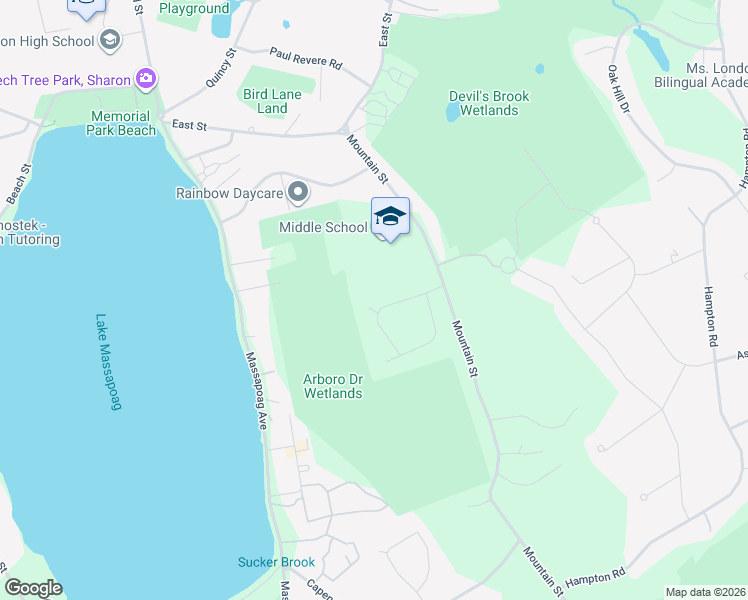 map of restaurants, bars, coffee shops, grocery stores, and more near 31 Spring Lane in Sharon