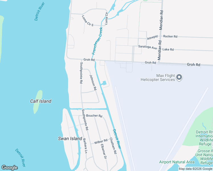 map of restaurants, bars, coffee shops, grocery stores, and more near 27870 Reo Road in Grosse Ile Township